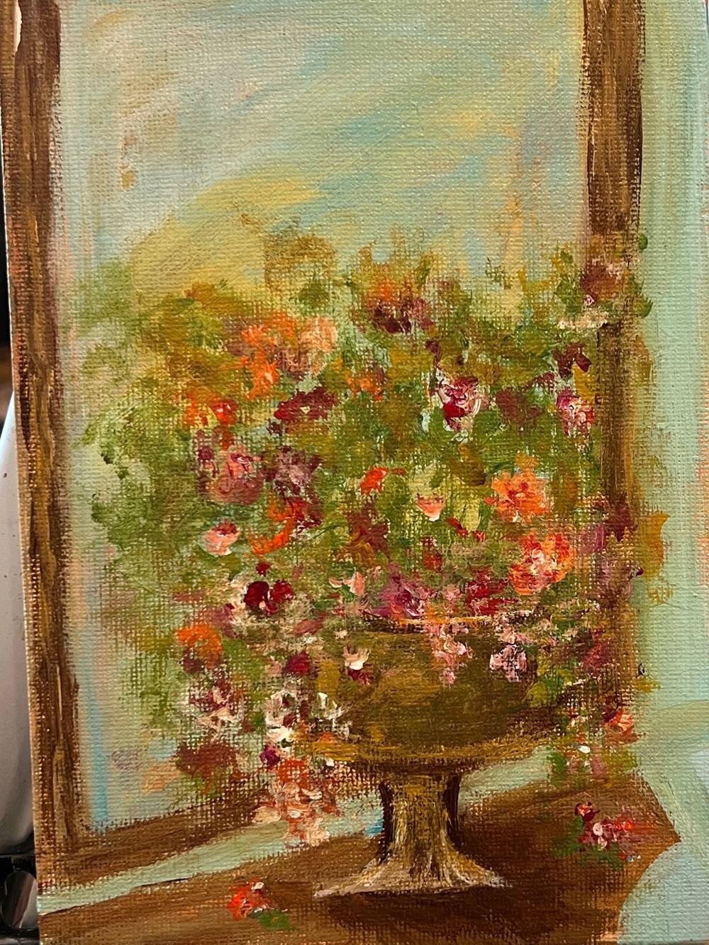 Original, romantic, charming, floral painting, wall decor